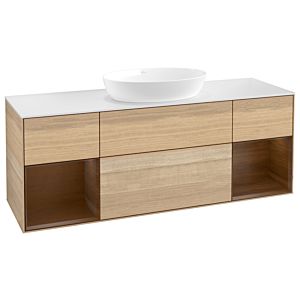 Villeroy and Boch Finion Villeroy and Boch Finion GD01GNPC 120cm, cover plate white matt, Emotion, shelves Walnut Veneer , Oak Veneer