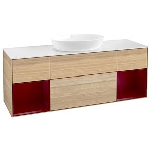 Villeroy and Boch Finion Villeroy and Boch Finion GD01HBPC 120cm, cover plate white matt, Emotion, shelves Peony matt lacquer, Oak Veneer