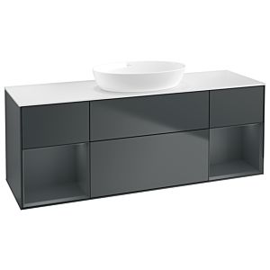 Villeroy und Boch Finion Waschtischunterschrank GD01HGHG 120cm, Abdeckplatte white matt, Emotion, Regale Midnight matt lacquer, Midnight Blue Matt Lacquer