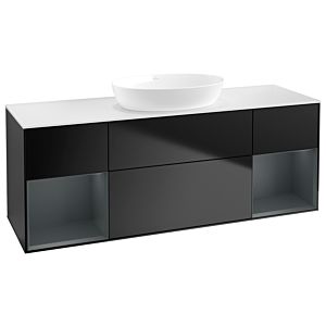 Villeroy and Boch Finion Villeroy and Boch Finion GD01HGPD 120cm, cover plate white matt, Emotion, shelves midnight matt lacquer, black matt lacquer