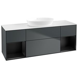 Villeroy and Boch Finion Villeroy and Boch Finion GD01PDHG 120cm, cover plate white matt, Emotion, shelves black matt lacquer, midnight Blue Matt Lacquer