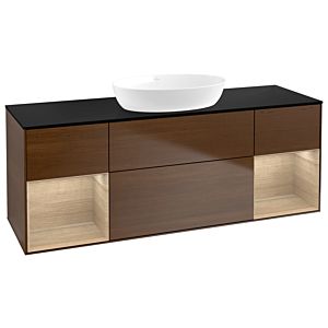 Villeroy and Boch Finion Villeroy and Boch Finion GD02PCGN 120cm, cover plate black matt, Emotion, shelves Oak Veneer , Oak Veneer veneer