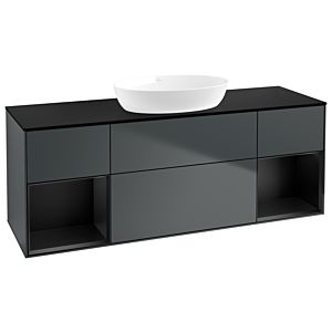 Villeroy und Boch Finion Waschtischunterschrank GD02PDHG 120cm, Abdeckplatte black matt, Emotion, Regale Black matt lacquer, Midnight Blue Matt Lacquer
