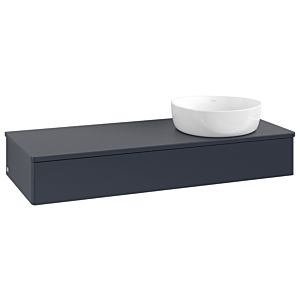 Villeroy und Boch Antao Waschtisch-Unterschrank K12010HG 120x19x50cm, Waschbeckenplattenfarbe Lack, midnight blue matt lacquer