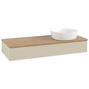 Villeroy und Boch Antao Waschtisch-Unterschrank K12111HJ 120x19x50cm, Waschbeckenplattenfarbe honey oak, silk grey matt lacquer