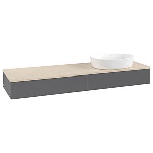 Meuble sous-vasque Villeroy &amp; Boch Antao 1600x190x500mm K16013GK FK/AP: GK/3