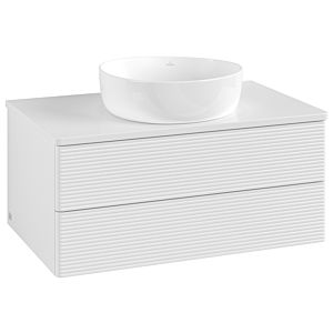 Villeroy und Boch Antao Waschtisch-Unterschrank K19110GF 80x36x50cm, Waschbeckenplattenfarbe Lack, glossy white lacquer