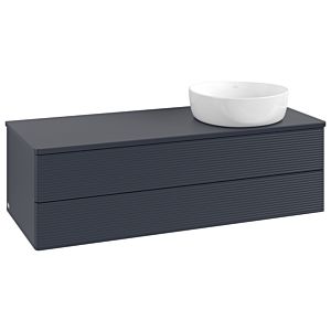 Villeroy und Boch Antao Waschtisch-Unterschrank K23110HG 120x36x50cm, Waschbeckenplattenfarbe Lack, midnight blue matt lacquer