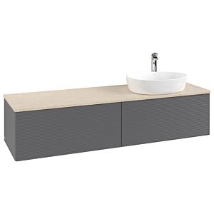 Villeroy & Boch Antao Waschtischunterschrank 1600x360x500mm K38153GK mit Struktur FK/AP: GK/3