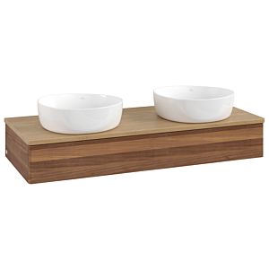 Meuble sous-vasque Villeroy &amp; Boch Antao 1200x190x500mm L13011HM avec éclairage FK/AP: HM/1