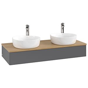 Villeroy &amp; Boch Antao vanity unit 1200x190x500mm L13051GK with lighting FK/AP: GK/1