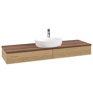 Meuble sous-vasque Villeroy &amp; Boch Antao 1600x190x500mm L14052HN avec éclairage FK/AP: HN/2