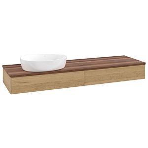 Villeroy &amp; Boch Antao vanity unit 1600x190x500mm L15012HN with lighting FK/AP: HN/2