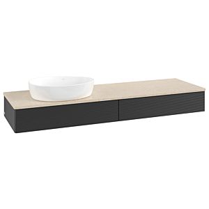 Villeroy & Boch Antao Waschtischunterschrank 1600x190x500mm L15113PD mit Beleuchtung mit Struktur FK/AP: PD/3