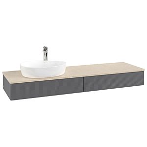 Villeroy &amp; Boch Antao vanity unit 1600x190x500mm L15153GK with lighting with structure FK/AP: GK/3