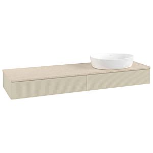 Villeroy & Boch Antao Waschtischunterschrank 1600x190x500mm L16113HJ mit Beleuchtung mit Struktur FK/AP: HJ/3