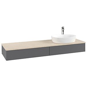 Meuble sous-vasque Villeroy &amp; Boch Antao 1600x190x500mm L16153GK avec éclairage avec structure FK/AP: GK/3