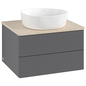 Villeroy & Boch Antao Waschtischunterschrank 600x360x500mm L18113GK mit Beleuchtung mit Struktur FK/AP: GK/3