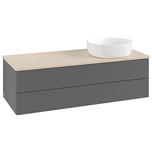 Villeroy & Boch Antao Waschtischunterschrank 1200x360x500mm L23113GK mit Beleuchtung mit Struktur FK/AP: GK/3