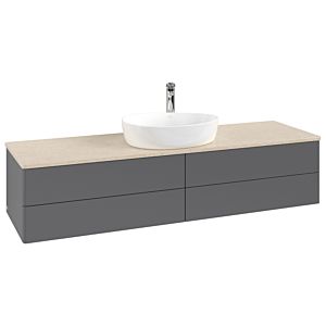 Meuble sous-vasque Villeroy &amp; Boch Antao 1600x360x500mm L25053GK avec éclairage FK/AP: GK/3