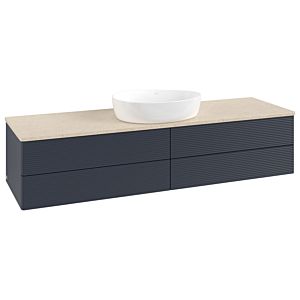 Villeroy & Boch Antao Waschtischunterschrank 1600x360x500mm L25113HG mit Beleuchtung mit Struktur FK/AP: HG/3