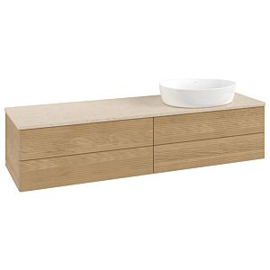 Villeroy & Boch Antao Waschtischunterschrank 1600x360x500mm L27113HN mit Beleuchtung mit Struktur FK/AP: HN/3