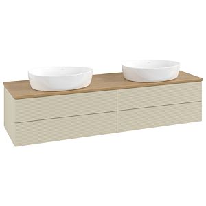 Meuble sous-vasque Villeroy &amp; Boch Antao 1600x360x500mm L28111HJ avec éclairage avec structure FK/AP: HJ/1