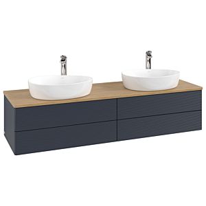 Meuble sous-vasque Villeroy &amp; Boch Antao 1600x360x500mm L28151HG avec éclairage avec structure FK/AP: HG/1