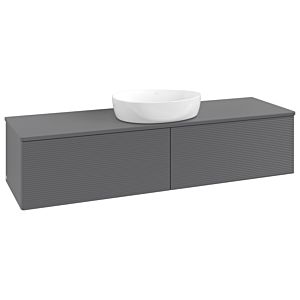 Villeroy & Boch Antao Waschtischunterschrank 1600x360x500mm L36110GK mit Beleuchtung mit Struktur FK/AP: GK/0
