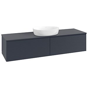 Villeroy & Boch Antao Waschtischunterschrank 1600x360x500mm L36110HG mit Beleuchtung mit Struktur FK/AP: HG/0