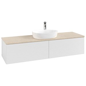 Villeroy & Boch Antao Waschtischunterschrank 1600x360x500mm L36153GF mit Beleuchtung mit Struktur FK/AP: GF/3