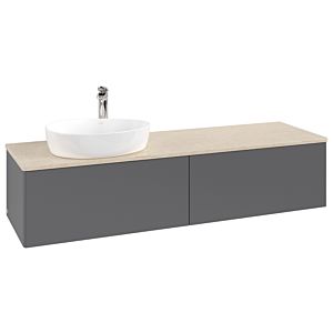 Villeroy &amp; Boch Antao vanity unit 1600x360x500mm L37053GK with lighting FK/AP: GK/3