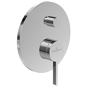 Villeroy et Boch Dawn set de finition TVS10635311061 mitigeur monocommande de bain à encastrer, avec inverseur, montage mural, chromé