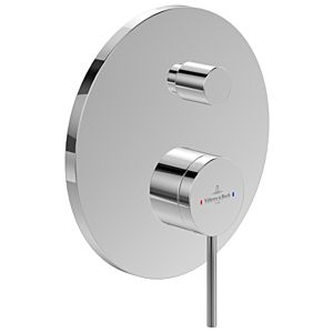 Set de finition Villeroy et Boch Loop + Friends TVS10635311361 mitigeur bain encastré, inverseur, montage mural, chromé