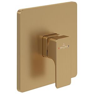 Villeroy und Boch Subway 3.0 Fertigmontageset TVS11200200076 Unterputz-Einhebel-Duscharmatur, Wandmontage, brushed gold