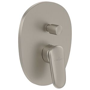 Villeroy und Boch Antao Fertigmontageset TVT11100100064 Unterputz-Einhebelmischer, Wandmontage, brushed nickel black