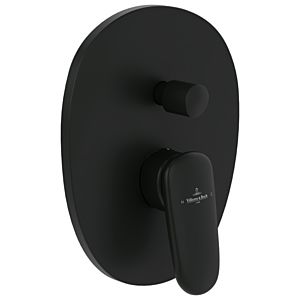 Villeroy und Boch Antao Fertigmontageset TVT111001000K5 Unterputz-Einhebelmischer, Wandmontage, matt black