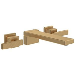 Villeroy et Boch Mettlach mitigeur lavabo 3 trous1 TVW12600400076 sans garniture de vidange , mousseur réglable, fixation murale, or brossé