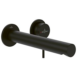 Villeroy und Boch Loop + Friends Fertigmontageset TVZ106010000K5 Unterputz-Zweiloch-Einhebel-Waschtischmischer, ohne Ablaufgarnitur, Wandmontage, matt black