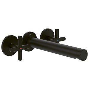 Villeroy and Boch Loop + Friends trim set TVZ106012000K5 concealed three-hole cross-handle basin mixer, without waste set, wall mounting, matt black