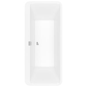 Villeroy et Boch Squaro Edge 12 Oval baignoire Q180SQE7PDBCVRW 180 x 80 cm, centre, autoportant, tablier Color on Demand, stone white