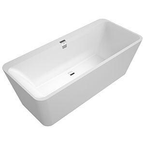 Villeroy et Boch Squaro Edge 12 baignoire rectangulaire Duo UBQ180SQE9T2VRW 180 x 80 cm, blanc pierre, avec Multiplex Trio , chromé