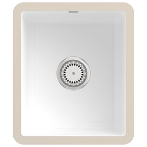 Villeroy und Boch Unterbauspüle 332401RW mit Ablaufgarnitur und Handbetätigung, Stone White