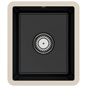 Villeroy und Boch Unterbauspüle 332401S5 mit Ablaufgarnitur und Handbetätigung, Ebony