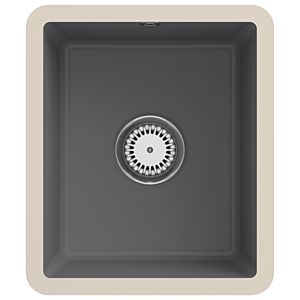 Villeroy und Boch Unterbauspüle 332401SL mit Ablaufgarnitur und Handbetätigung, Stone