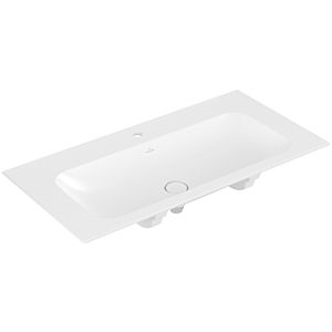 Villeroy und Boch Finion Möbelwaschtisch 4164ABRW 100x50cm, stone white C+, mittleres Hahnloch durchstochen, verdeckter Überlauf