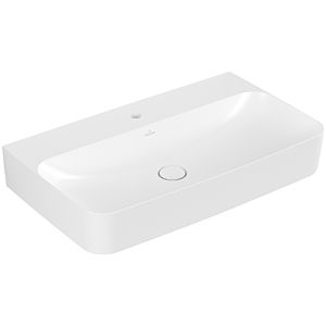 Villeroy und Boch Finion Waschtisch 416884RW 80x47cm, stone white C+, mittleres Hahnloch durchstochen, verdeckter Überlauf