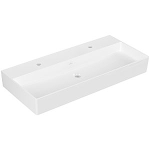 Villeroy & Boch Memento 2.0 Waschtisch 4A221KR1 100 x 47 cm, weiß alpin C-plus, mit Hahnloch, ohne Überlauf