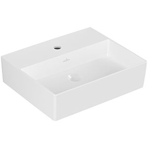 Villeroy & Boch Memento 2.0 Waschtisch 4A225LR1 50 x 42 cm, weiß alpin C-plus, mit Hahnloch, ohne Überlauf