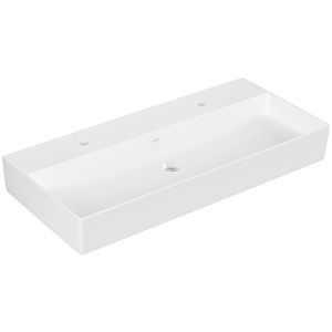 Villeroy & Boch Memento 2.0 Waschtisch 4A22A1R1 100 x 47 cm, weiß alpin C-plus, mit Hahnloch, ohne Überlauf